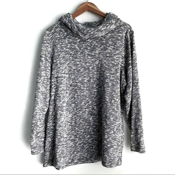 🆕 Christopher and Banks cowl neck sweater NWT heathered - Picture 1 of 9